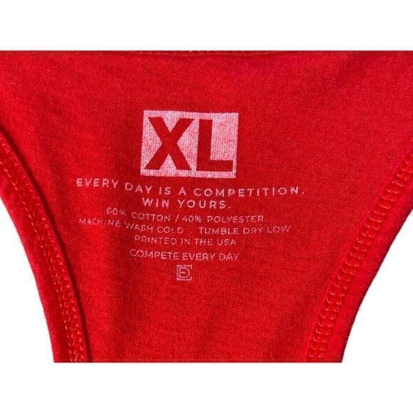 WOMENS IDEOLOGY Ambition To Win‎ Every Single Day Red YOGA FITNESS Tank Top XL - Picture 5 of 7